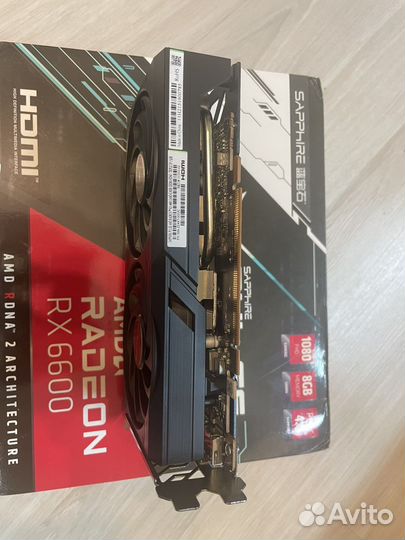 Видеокарта Sapphire rx6600 8gb как новая
