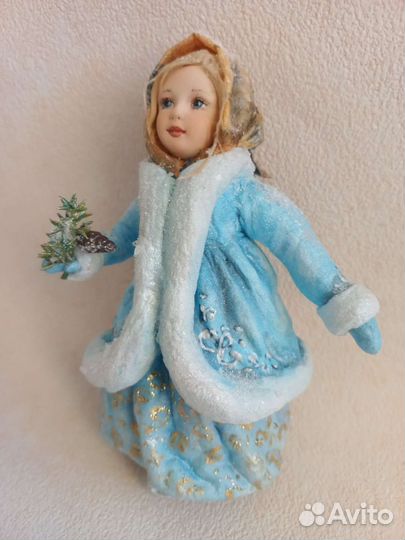 Ватная ёлочная игрушка Снегурочка