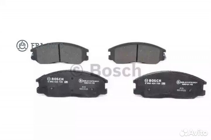 Bosch 0986424729 Колодки тормозные дисковые перед