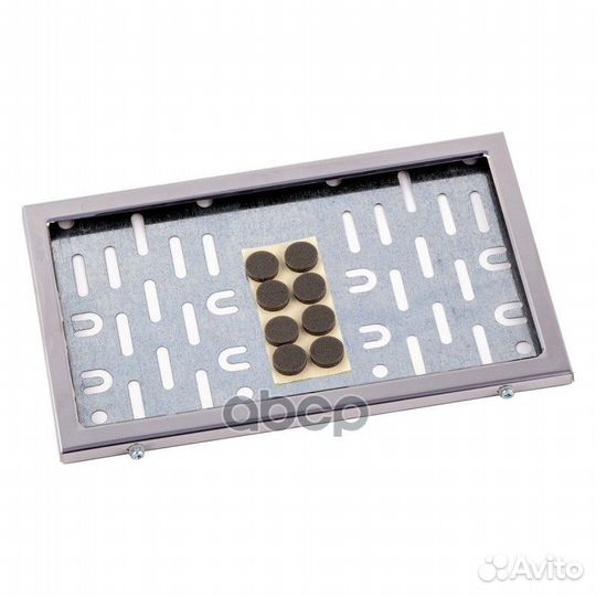 Рамка номерного знака нержавеющая хром (квадр