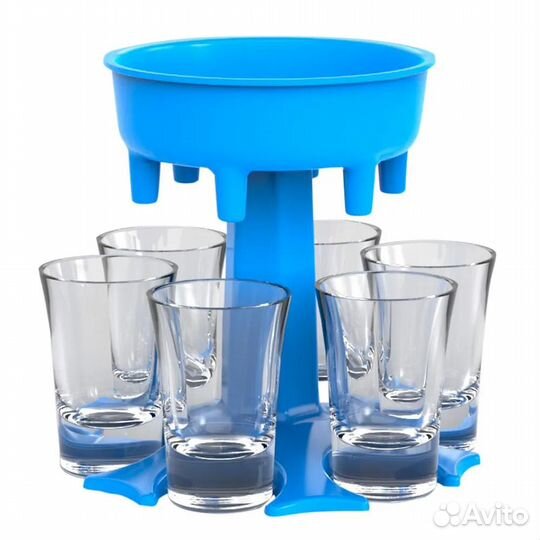 Диспенсер для розлива напитка по рюмкам, 6 рюмок