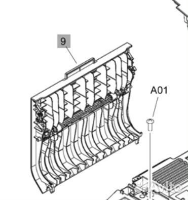 RM1-7526 Дверца дуплекса HP m1536, P1606