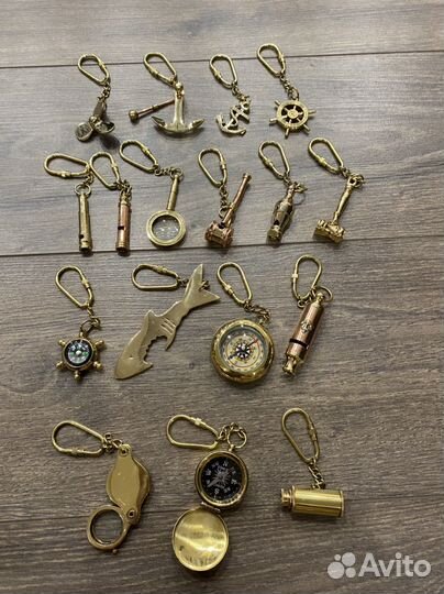 Брелки Компас Свисток и др Рынды Штурвал