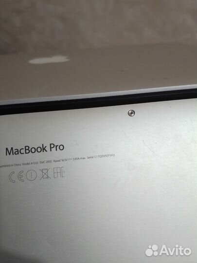 MacBook A1502 pro 13 retina крышка матрицы б/у