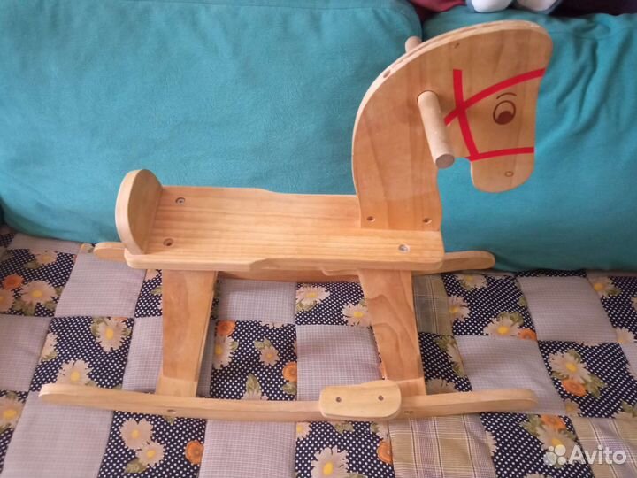 Лошадка качалка деревянная, крепкая