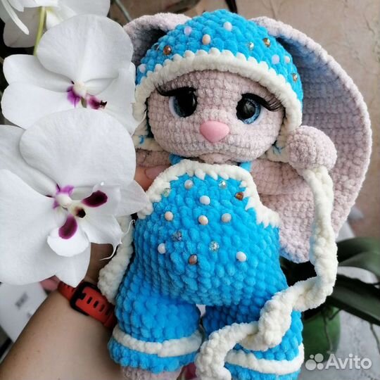 Вязаные игрушки из плюшевой пряжи в наличии и на з