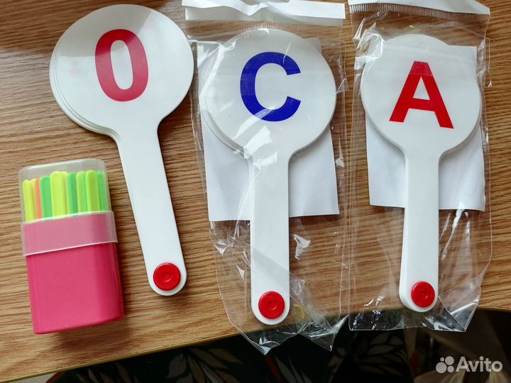 Счетные палочки и буквы