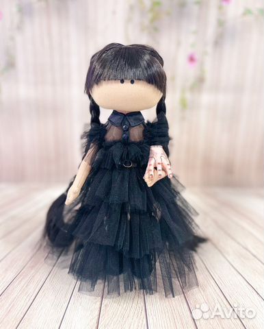 Кукла Уэнздей Аддамс ручной работы