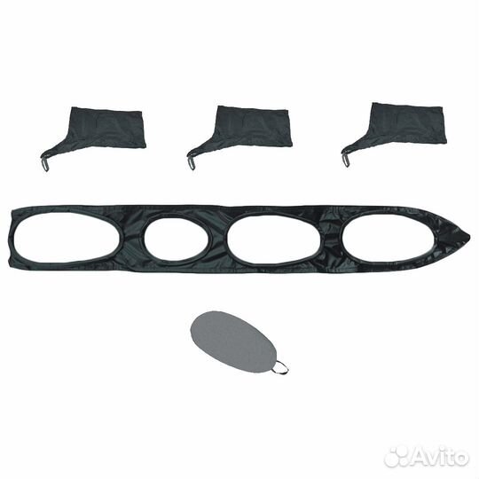 Фартук Таймень-3 c 4 отсеками с юбками и заглушкой