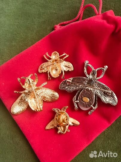 Gucci брошь пчела
