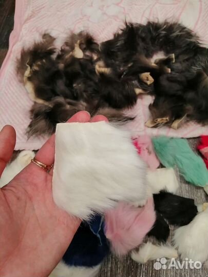 Кусочки меха нахлыстовый набор