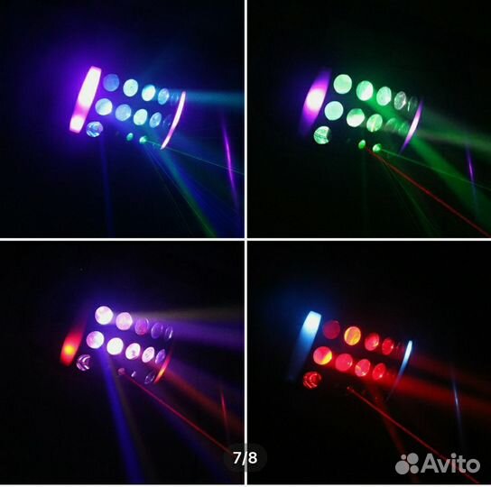 Светомузыка Лазерная Бабочка 4 в 1 Derby LED bar