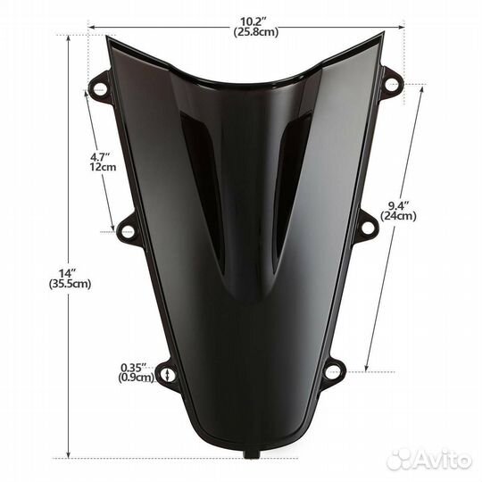 Стекло ветровое Honda CBR1000RR 17-19 (Темное)