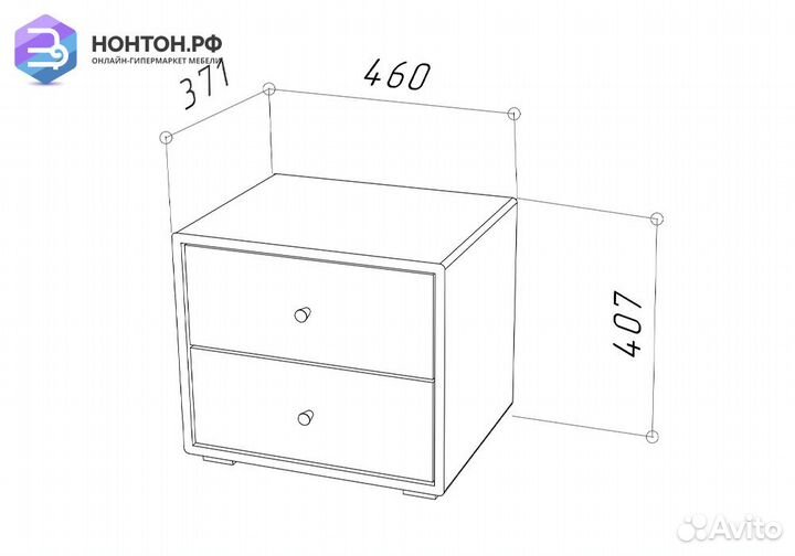 Тумба прикроватная Tango велюр зеленый