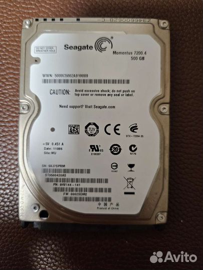 Жесткий диск Seagate 500gb 2.5 SATA