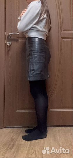 Кожаная юбка натуральная