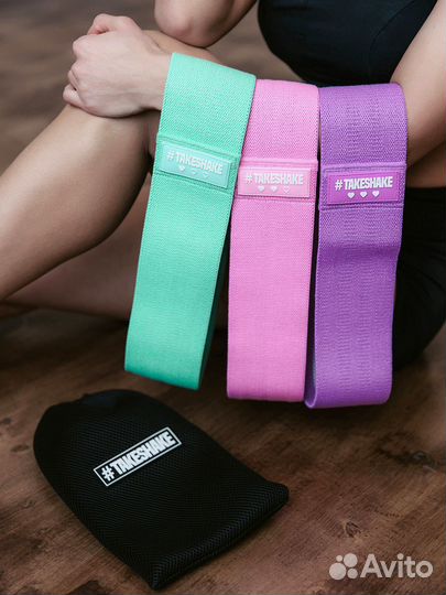 Тканевые фитнес резинки набор (Новые)