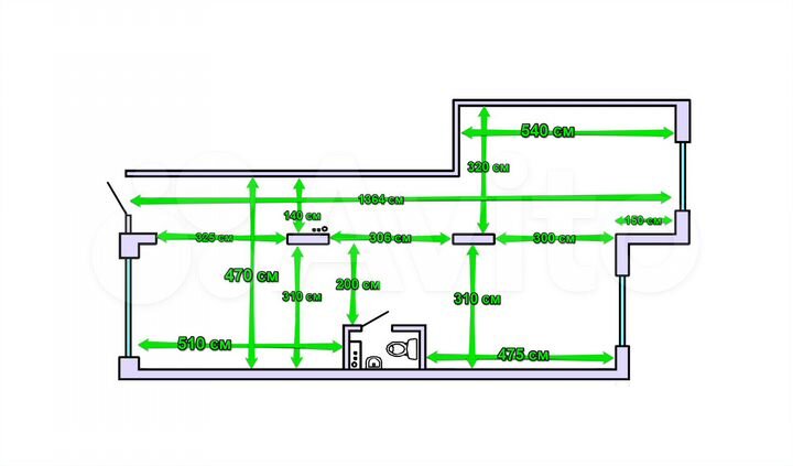 1-ая линия. Свой вход. 10 помещений на 857 квартир