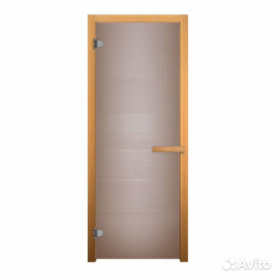 Дверь для Бани стекло Сатин Матовая 190х70 везувий