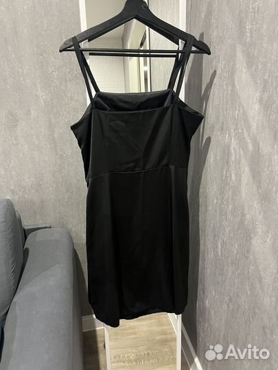 Платье атласное комбинация