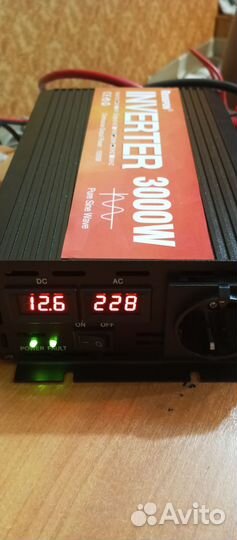 Инвертор Преобразователь напряжения 12 220в 3кВт