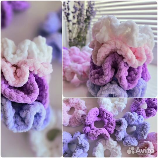Вязаные резинки Scrunchie для волос