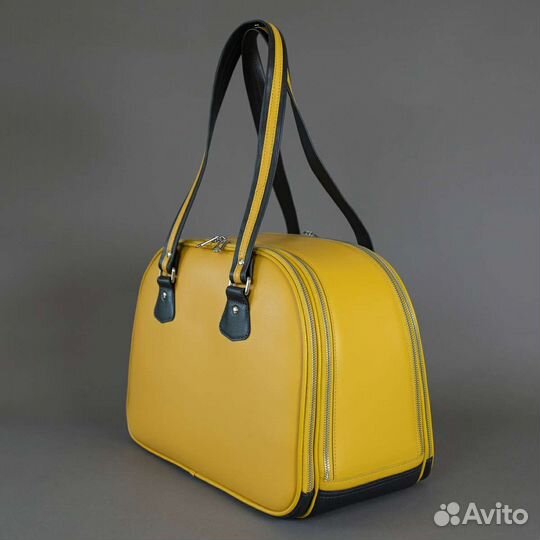 Сумка переноска из натуральной кожи