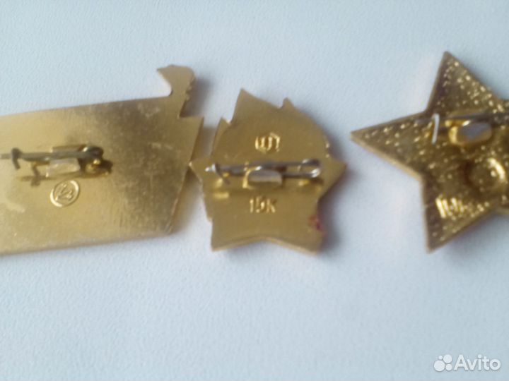 Значок октябренка, ударник труда