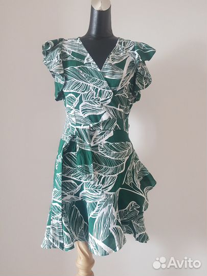 Летнее платье на запАх из хлопка (Китай) 44-46 р-р