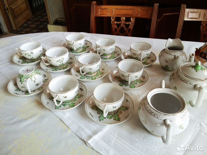 Чайный антик сервиз Барбарис Вербилки на 9 персон