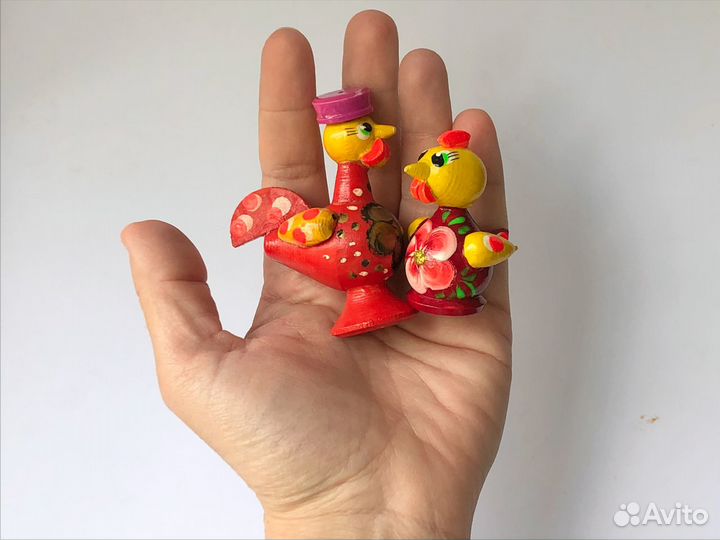 Деревянные детские игрушки, городецкая роспись