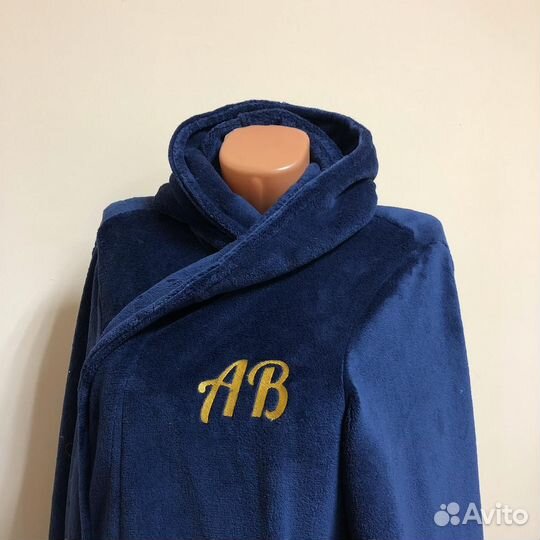 Плюшевый халат с именной вышивкой на заказ