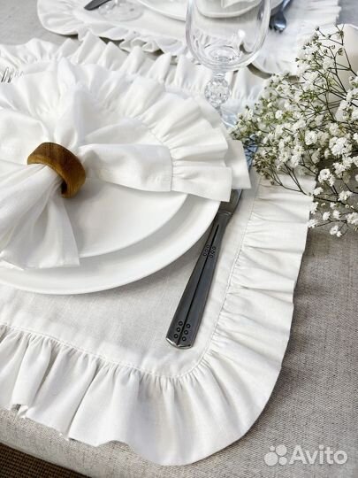 Набор сервировочных салфеток из льна, 40*40