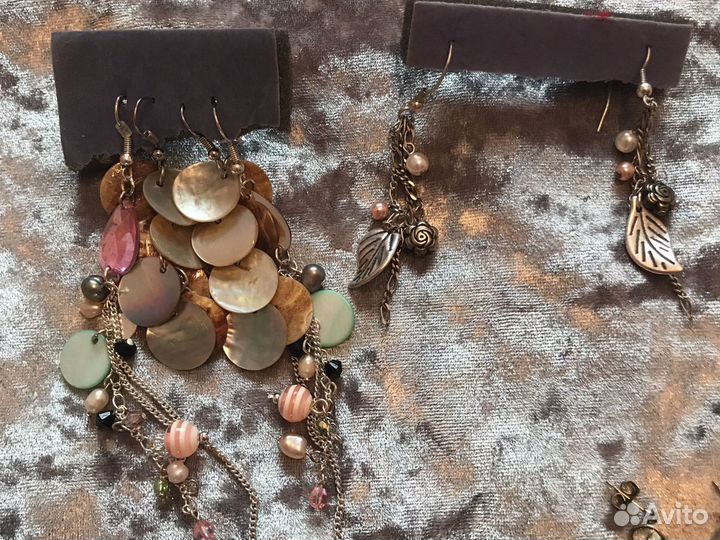 Бижутерия, серьги, кольцо, брошь