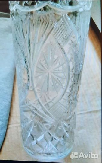 Хрустальная Ваза. Высокая. времён СССР