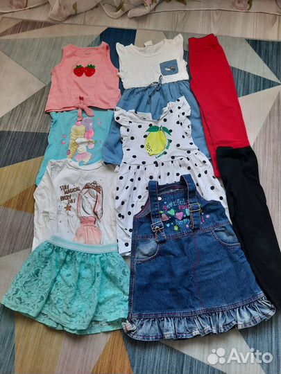 Детские вещи пакетом для девочек рост 100-116