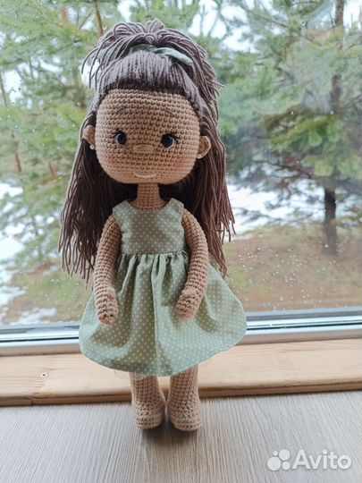 Кукла амигуруми ручная работа,кукла вязанная