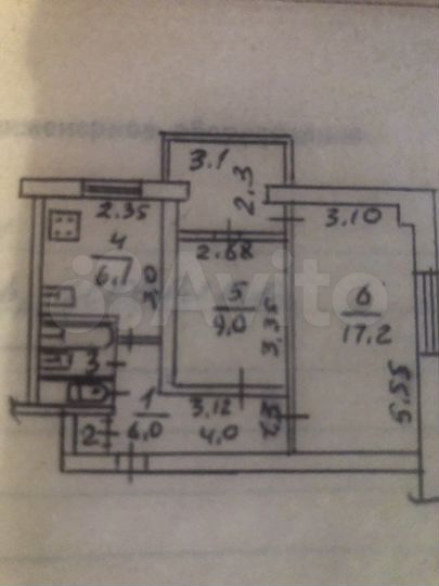 2-к. квартира, 41,7 м², 2/5 эт.