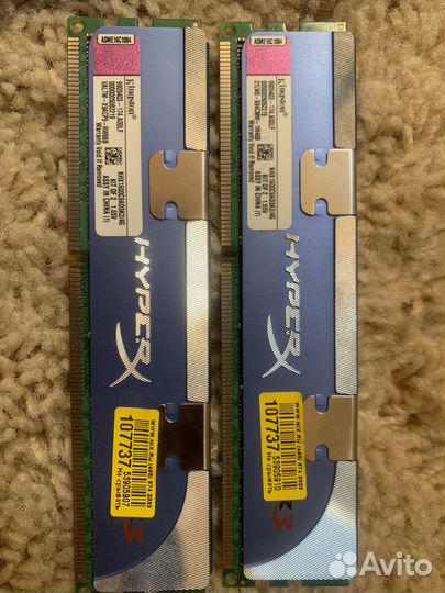 Kingston hyperx ddr3 4gb (2шт)