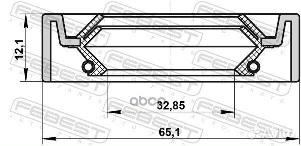 Сальник привода 34X65X12.1 95IDS-34651212X Febest