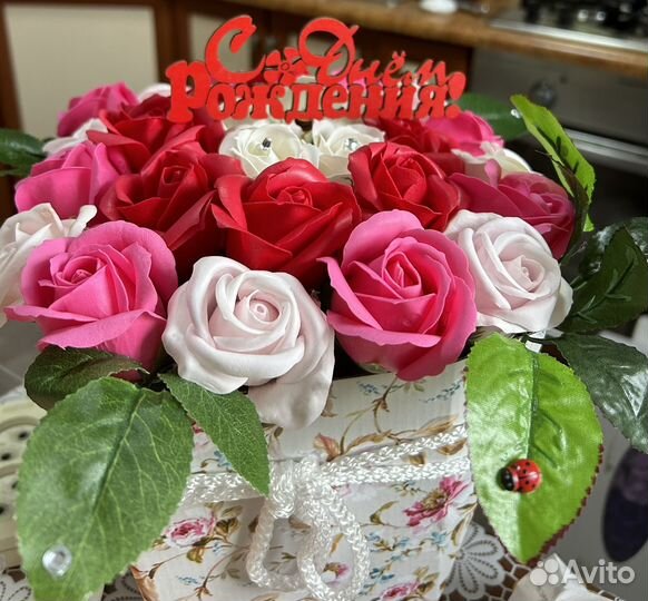 Мыльные розы 50 штук