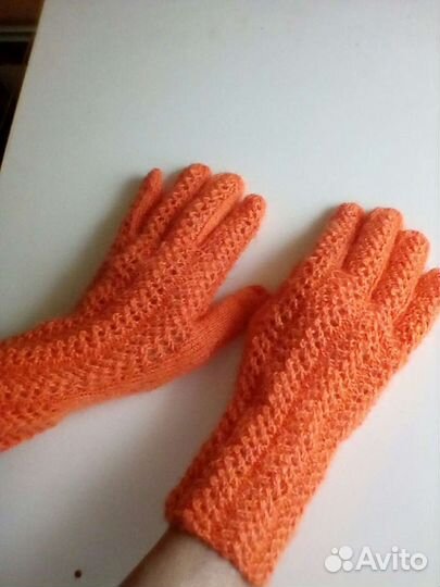 Перчатки ажурные ручной вязки