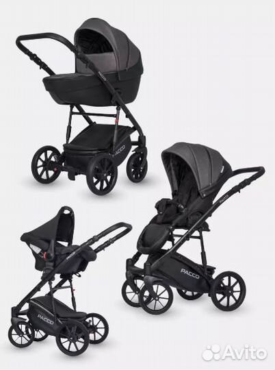 Коляска Riko Pacco 3 в 1 Carbon. Новые в упаковках