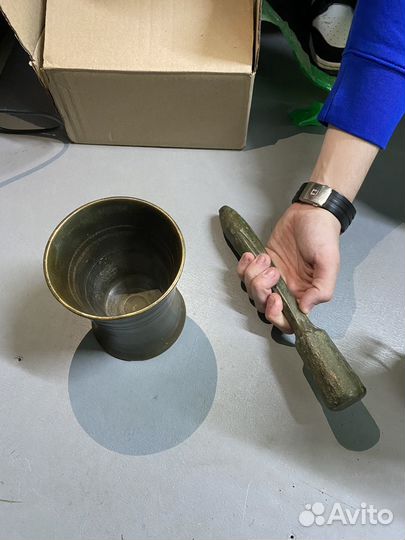 Ступка с пестиком антикварная