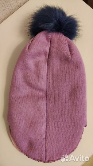Шапка шлем зимняя для девочки на 2-3 года