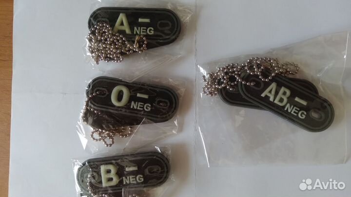 Жетон группа крови