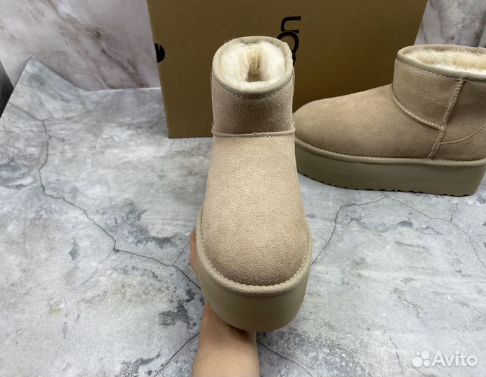 Угги на Платформе Ugg Classic Mini Platform Sand