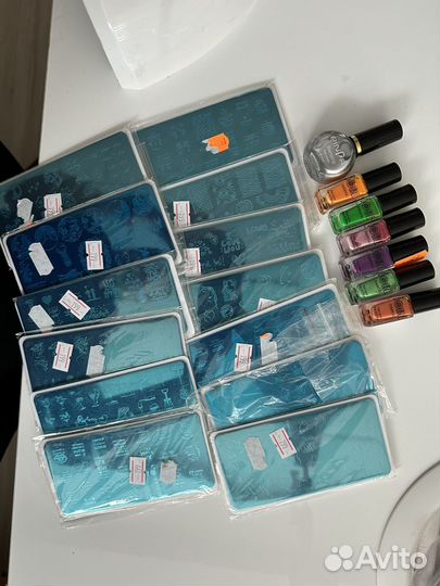 Стемпинг пластины краска