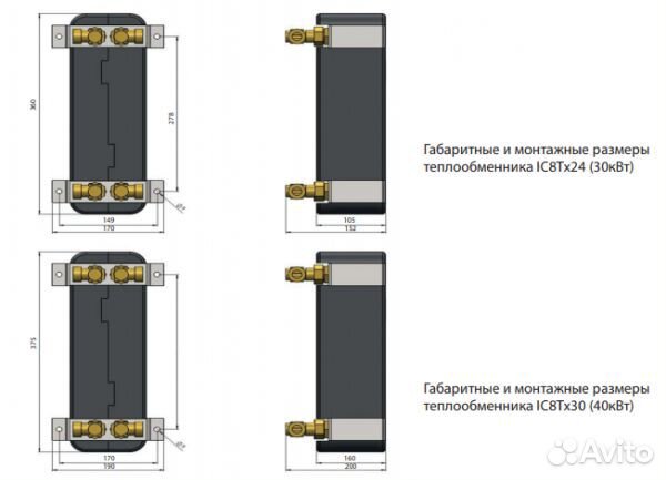 Пластинчатый теплообменник ZB190 10-30