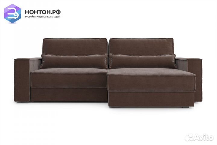 Диван угловой тик-так Сохо коричневый